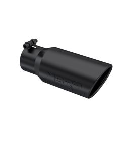 MBRP Black Coated 4" O.D. Angled Rolled End 3" Inlet 10" Length Exhaust Tip - T5155BLK