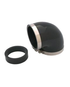 Spectre Coupler Elbow Reducer 3in. / 90 Degree w/2.5in. Insert (PVC) - Black - 8791