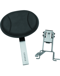 Kuryakyn Plug-N-Go Driver Backrest 14-Up Indian Black Pad, Chrome - 1628