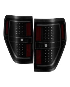 xTune 09-14 Ford F-150 Light Bar LED Tail Lights - Black Smoke (ALT-JH-FF15009-LBLED-BSM) - 9042195