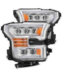 AlphaRex 17-20 Ford Raptor NOVA LED Proj Headlights Plank Style Chrm w/Activ Light Sequential Signal - 880151
