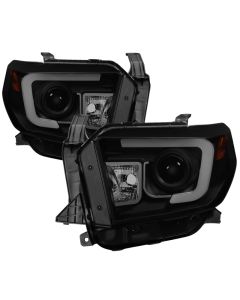 Spyder Toyota Tundra 2014-2016 Projector Headlights Light Bar DRL Black Smoke PRO-YD-TTU14-DRL-BSM - 5080165