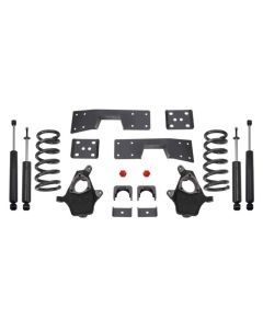 MaxTrac 99-06 GM C1500 2WD V8 3in/5in Lowering Spindle Kit - KS330935-8