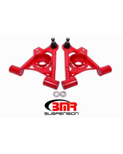 BMR 79-93 Fox Mustang Non-Adj Lower A-Arms Standard Ball Joint Spring Pocket - Red - AA034R