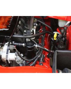 J&L Driver Side Oil Separator 3.0 - Black Anodized Ford Mustang GT/Bullitt/Saleen 2005-2010- J&L-3013D-B