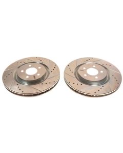 Power Stop 07-14 Ford Mustang Front Evolution Drilled & Slotted Rotors - Pair - AR8184XPR