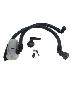 J&L 11-17 Ford F-150 5.0L / 11-14 Ford F-150 6.2L Driver Side Oil Separator 3.0 - Clear Anodized - 3016D-C