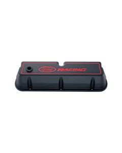Ford Racing Logo Die-Cast Black Valve Covers - 302-003