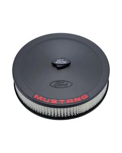 Ford Racing Air Cleaner Kit - Black Crinkle Finish w/ Red Mustang Emblem - 302-362