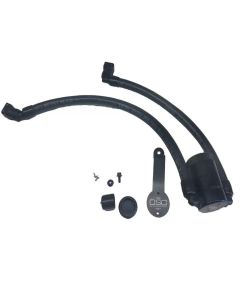 J&L 2018-2023 Ford Mustang GT Driver Side Oil Separator 3.0 - Black Anodized - 3024D-B
