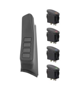 Rugged Ridge A-Pillar Switch Pod Kit Black LHD 07-10 (JK) - 17235.86