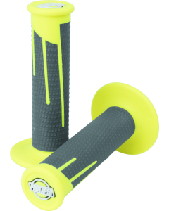 ProTaper Full Diamond Clamp-On Grips - Neon Yellow/Dark Gray - 021686