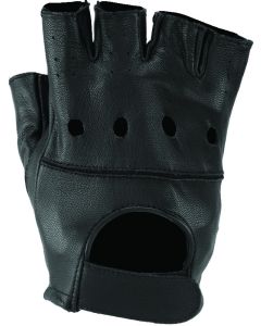 Kuryakyn Leather By River Road Hollister Shorty Gloves Black - Small - 094454