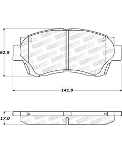 StopTech Street Brake Pads, Front with Shims and Hardware Front