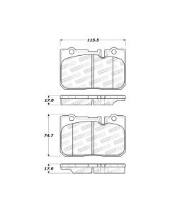 StopTech Street Brake Pads with Shims/Hardware Lexus LS400 Front 1995-2000- STOP-308.06650