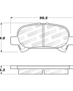 StopTech Street Brake Pads Rear with Shims and Hardware Toyota Rear- 308.08281