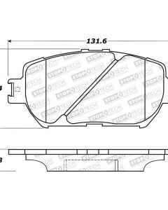 StopTech Street Brake Pads, Front with Shims and Hardware Lexus Front