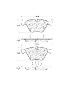 StopTech Street Brake Pads Front with Shims BMW Front- STOP-308.09181