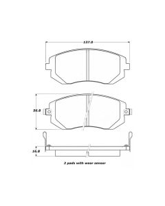StopTech Street Touring 03-05 WRX/ 08 WRX Front Brake Pads - 308.09290