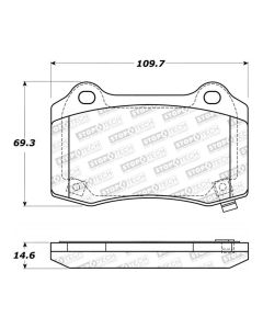 StopTech Street Brake Pads with Shims/Hardware Hyundai Genesis Coupe Rear 2010-2016- STOP-308.10531