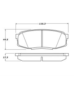 StopTech Rear Brake Pads with Shims & Hardware