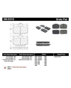 High-Performance StopTech Sport Brake Pads for Mazda RX-7 Front