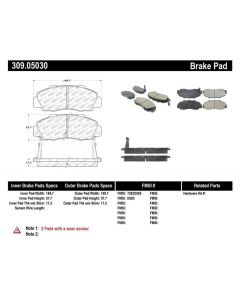 StopTech Sport Brake Pads with Shims/Hardware Front- STOP-309.05030