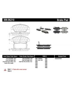 StopTech Sport Brake Pads with Shims/Hardware Front- STOP-309.06210
