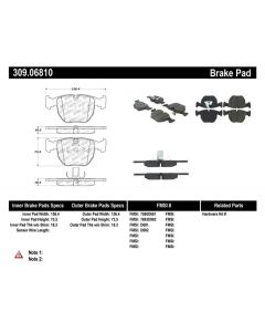 StopTech Sport Brake Pads with Shims/Hardware Front- STOP-309.06810
