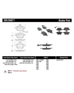 StopTech Sport Brake Pads with Shims and Hardware Front- STOP-309.06871