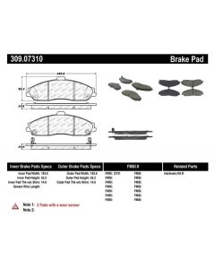 StopTech Sport Brake Pads with Shims/Hardware Front- STOP-309.07310