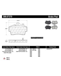 Porsche Front Brake Pads - StopTech Sport STOP-309.07370