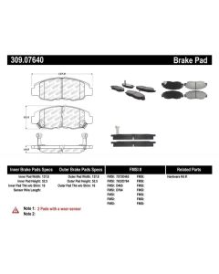 StopTech Sport Brake Pads with Shims/Hardware Front- STOP-309.07640