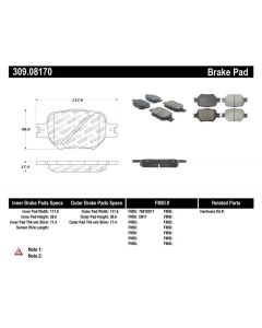 High-Performance StopTech Front Brake Pads - STOP-309.08170