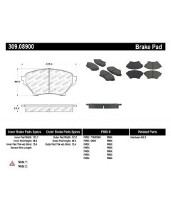 StopTech Performance 01-05 Miata w/ Sport Suspension Front Brake Pads D890 - 309.08900