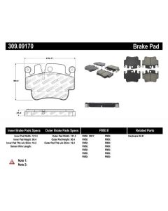 StopTech Sport Brake Pads with Shims/Hardware- STOP-309.09170