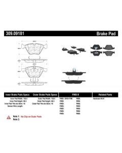 High-Performance StopTech Brake Pads for BMW Front