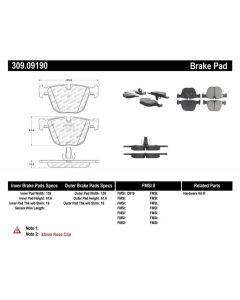 StopTech Sport Brake Pads with Shims/Hardware Rear- STOP-309.09190