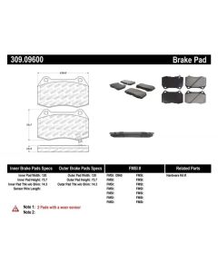 StopTech Sport Brake Pads with Shims/Hardware Front- STOP-309.09600