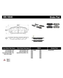 StopTech Sport Brake Pads for Subaru Rear - STOP-309.10040