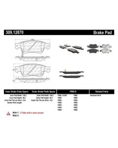 StopTech Performance 07-08 Infiniti G35 2WD Sedan / 08 Infiniti G37 Coupe Front Brake Pads - 309.12870