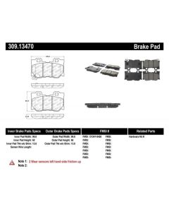 StopTech Sport Brake Pads with Shims/Hardware Rear- STOP-309.13470