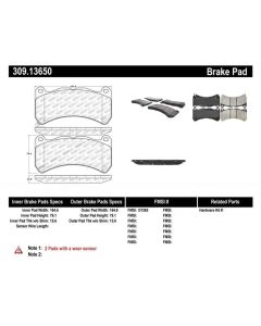 StopTech Sport Brake Pads with Shims/Hardware Front- STOP-309.13650