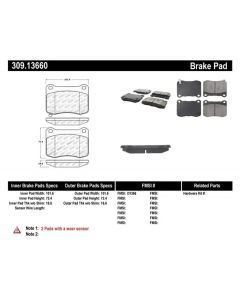 StopTech Performance 08-09 Lexus IS F Rear Brake Pads - 309.13660