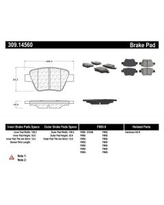 StopTech Sport Brake Pads with Shims/Hardware Rear- STOP-309.14560
