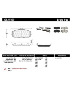 StopTech Performance 13 Scion FR-S / 13 Subaru BRZ Front Brake Pads - 309.15390