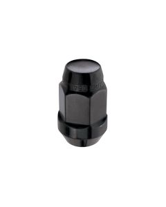 McGard Hex Lug Nut (Cone Seat Bulge Style) M12X1.5 / 3/4 Hex / 1.45in. Length (4-Pack) - Black - 64015