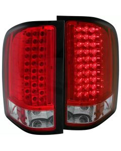 ANZO 2007-2013 Chevrolet Silverado 1500 LED Taillights Red/Clear - 311047