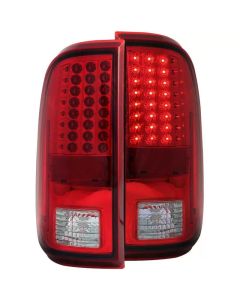 ANZO 2008-2015 Ford F-250 LED Taillights Red/Clear - 311050