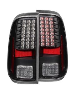 ANZO 2008-2015 Ford F-250 LED Taillights Black - 311127